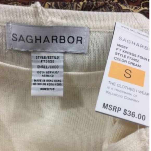 New Sag Harbor Sweater Small With Scarf - Picture 5 of 5